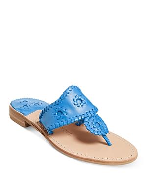 Jack Rogers Women's Jacks Leather Thong Slide Sandals