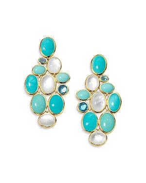 Ippolita 18k Yellow Gold Rock Candy Luce Stone Cascade Earrings In Cascata