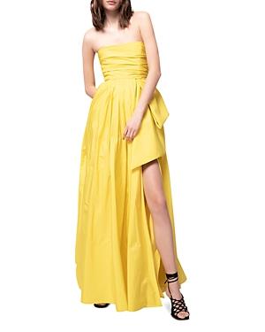 Pinko Ciliegia Strapless Taffeta Gown