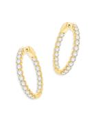 Bloomingdale's Diamond Inside Out Hoop Earrings In 14k Yellow Gold, 3.50 Ct. T.w. - 100% Exclusive