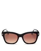 Tom Ford Lauren Polarized Square Sunglasses, 52mm