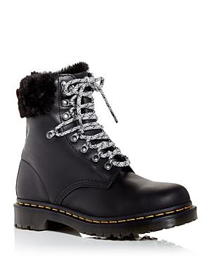 Dr. Martens Women's Serena Faux Fur Cuff Combat Boots