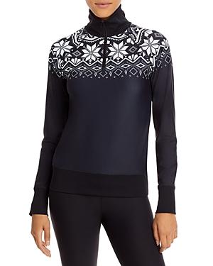 Aqua Athletic Quarter Zip Fair Isle Top - 100% Exclusive