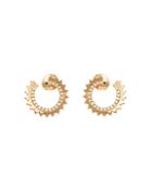 Nouvel Heritage 18k Yellow Gold Vendome Lace Diamond Front-back Earrings