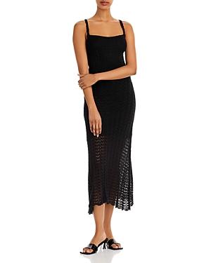 Aqua Crocheted Midi Dress - 100% Exclusive