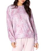 Pj Salvage Cab Cozy Metallic Printed Sweatshirt