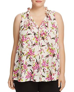 B Collection By Bobeau Curvy Floral Print Top