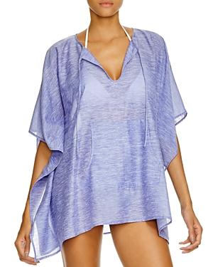 Echo Solid Kangaroo Poncho Swim Cover-up