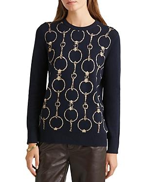Lauren Ralph Lauren Chain Print Crewneck Sweater