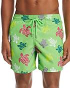 Vilebrequin Moorea Multicolored Turtle-print Swim Shorts