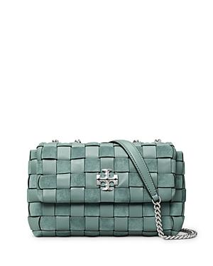 Tory Burch Kira Small Woven Suede Convertible Crossbody