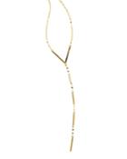 Lana Jewelry 14k Yellow Gold Long Dash Lariat Necklace, 15