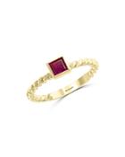 Bloomingdale's Princess-cut Ruby Ring In 14k Yellow Gold - 100% Exclusive