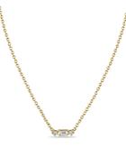 Zoe Chicco 14k Yellow Gold Diamond Round & Baguette Pendant Necklace, 14-16