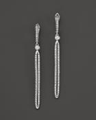 Diamond Drop Earrings In 14k White Gold, .75 Ct. T.w.