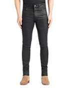 Monfrere Greyson Coated Skinny Fit Jeans In Coated Noir