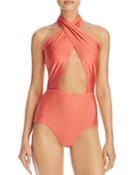Minkpink Just Peachy Cutout One Piece Swimsuit
