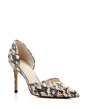 Marc Fisher Ltd. Tammy Snake-embossed D'orsay Pointed Toe Pumps