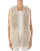 Peserico Real Rabbit Fur & Knit-back Vest