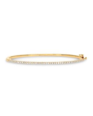 Rachel Reid 14k Yellow Gold Diamond Pave Bangle Bracelet