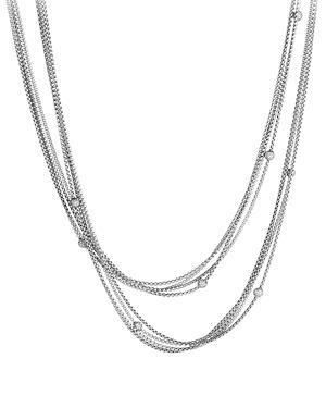 David Yurman Chain Necklace With Pave Diamond Beads, 36