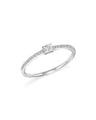 Kc Designs Diamond Round And Baguette Band In 14k White Gold, .14 Ct. T.w.