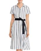 Karl Lagerfeld Paris Striped Shirt Dress
