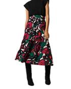 Ba & Sh Tiered Floral Print Midi Skirt