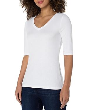 Liverpool Los Angeles Reversible Rib Knit Elbow Tee