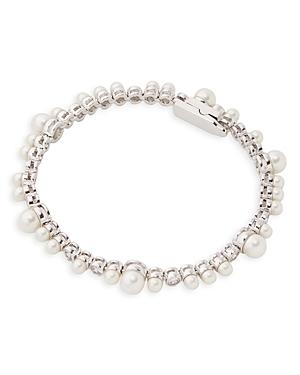 Kate Spade New York Caviar Cubic Zirconia & Imitation Pearl Bracelet
