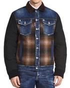 Dsquared2 Mixed-media Patchwork Sports Jacket