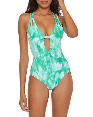 Becca By Rebecca Virtue Salsa Tie Dye One Piece Swimsuit