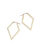 14k Yellow Rhombus Hoop Earrings - 100% Exclusive
