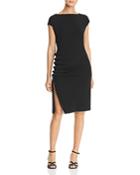 Kenneth Cole Ruched Cap-sleeve Dress