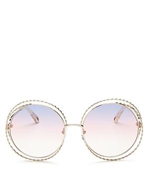 Chloe Carlina Torsade Oversized Round Sunglasses, 58mm