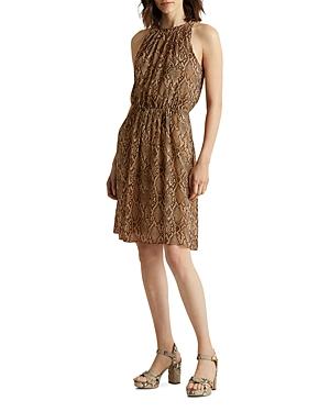 Lauren Ralph Lauren Python Print Georgette Dress