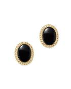 Onyx Bezel Set Small Stud Earrings In 14k Yellow Gold - 100% Exclusive