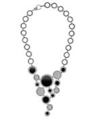 Lagos Sterling Silver Maya Diamond & Black Onyx Statement Bib Necklace, 18