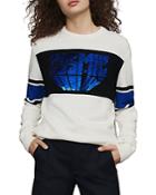 Maje Mina Cosmic Sequined Sweater