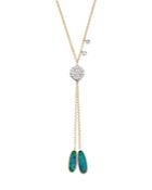 Meira T 14k Yellow Gold, Opal And Diamond Disc Lariat Necklace, 18