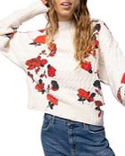 Pinko Distressed Rose Print Sweater