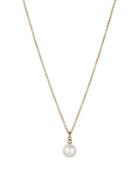 Nadri Cubic Zirconia & Mother Of Pearl Pendant Necklace In 18k Gold Plated, 16-18