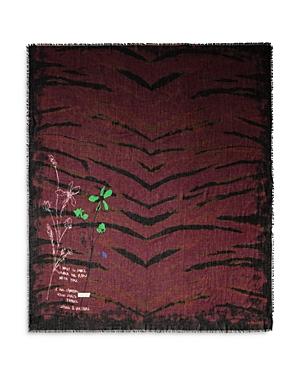 Zadig & Voltaire Delta Tiger & Floral Print Scarf