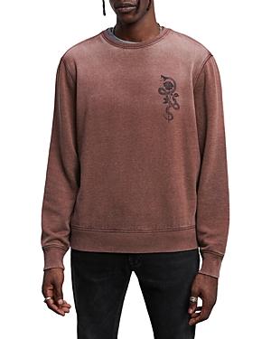 John Varvatos Star Usa Cotton Blend Printed Regular Fit Crewneck Sweatshirt