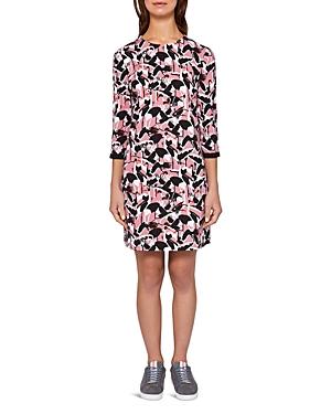 Ted Baker Colour By Numbers Queta Crane-print Dress