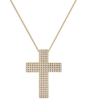Bloomingdale's Diamond Cross Pendant Necklace In 14k Yellow Gold, 2.0 Ct. T.w. - 100% Exclusive