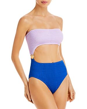 Cleonie Maui Color Block Cutout One Piece Swimsuit