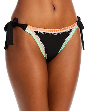 Platinum Inspired By Solange Ferrarini Crochet Trim Side Tie Bikini Bottom - 100% Exclusive