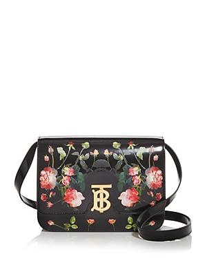 Burberry Medium Floral Print Leather Shoulder Bag
