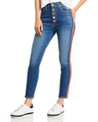 Alice + Olivia Good High-rise Exposed-button Skinny Jeans In Glow Up
